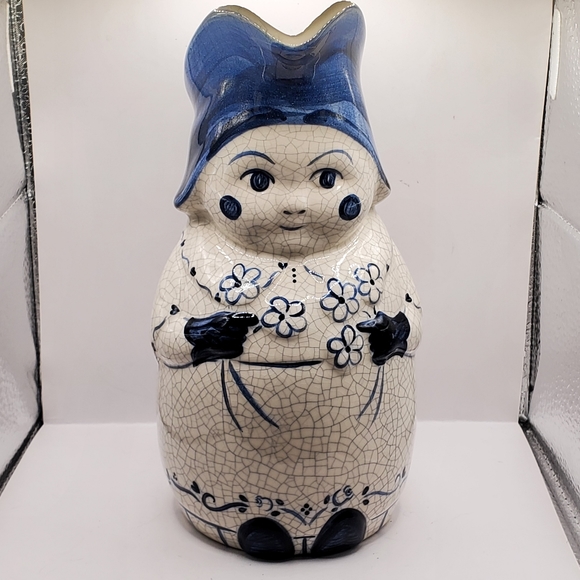 Dedham Pottery Mrs. Jenkins Pitcher, Excellent condition, Vintage 1990s. - Picture 1 of 5